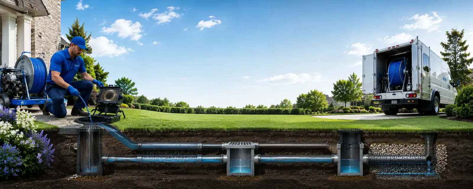Outdoor drain cleaning information for Oxford, ME